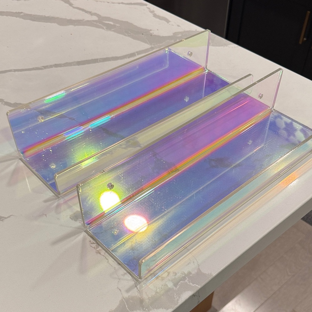 Iridescent Acrylic Shelf Set